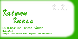 kalman kness business card
